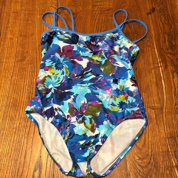 Catalina Swimsuit Blue Print Fully Lined Multi-Colored Size XL (16/18) - Picture 1 of 10